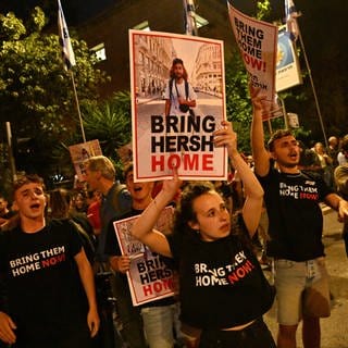 Israel: Angehörige von Hamas-Geiseln protestieren in Jerusalem (Foto: IMAGO, IMAGO / UPI Photo)