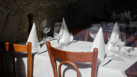 Gedeckter Tisch in einem Restaurant (Foto: IMAGO, IMAGO / Geisser)