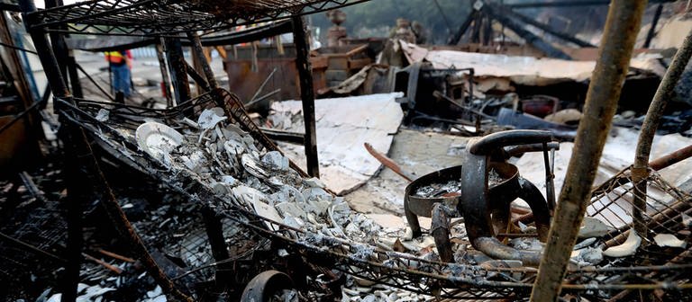 Von den Waldbränden gebranntes Haus in Malibu Kalifornien (Foto: IMAGO, Xinhua)
