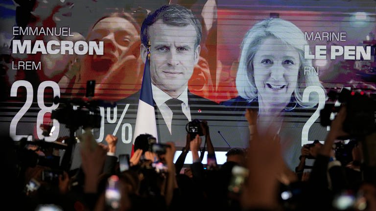 Macron und Le Pen (Foto: dpa Bildfunk, picture alliance/dpa/AP | Francois Mori)