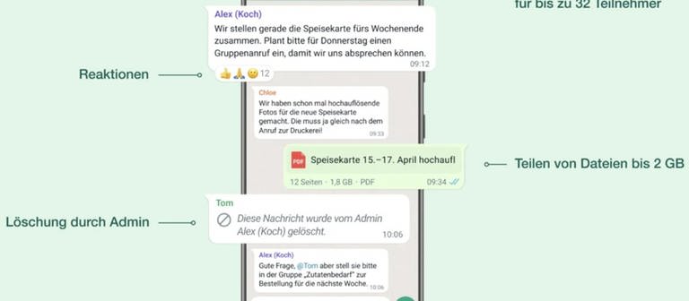 Neue WhatsApp Funktionen (Foto: DASDING, WhatsApp)