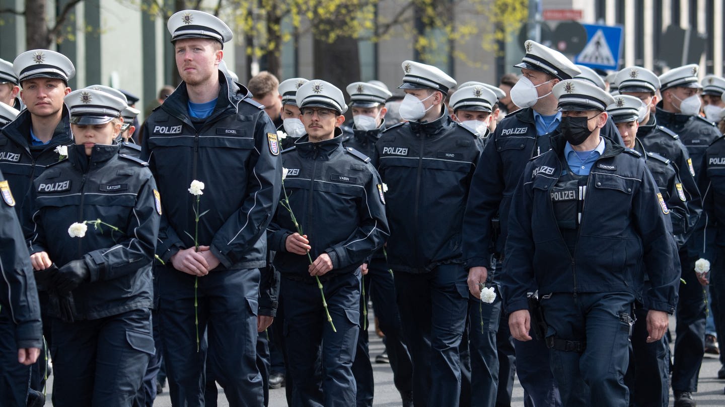 Polizisten in Mainz