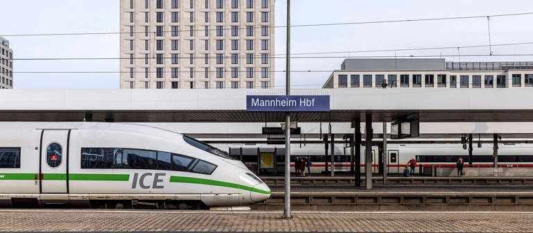 ICE im Hauptbahnhof Mannheim. (Foto: IMAGO, IMAGO / Arnulf Hettrich)