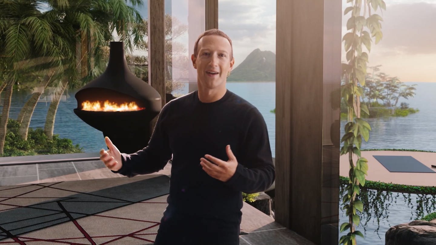Facebook-Gründer Mark Zuckerberg stellt bei der hauseigenen virtuellen Konferenz Connect 2021 den neuen Namen des Unternehmens vor