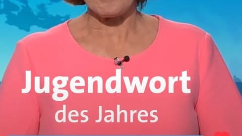 Jugendwort-Video der Tagesschau mit Susanne Daubner (Foto: DASDING, Quelle: https://www.instagram.com/p/ChSOgcEo3DH/)