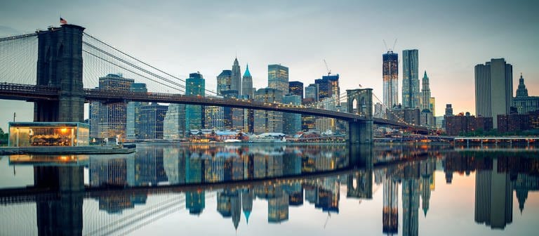 Skyline von New York mit Brooklyn Bridge (Foto: IMAGO, IMAGO / Panthermedia)