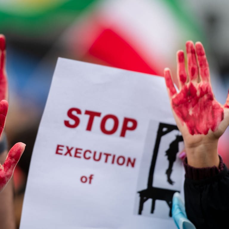 Proteste gegen Exekutionen im Iran (Foto: picture-alliance / Reportdienste, picture alliance/dpa | Marius Becker)