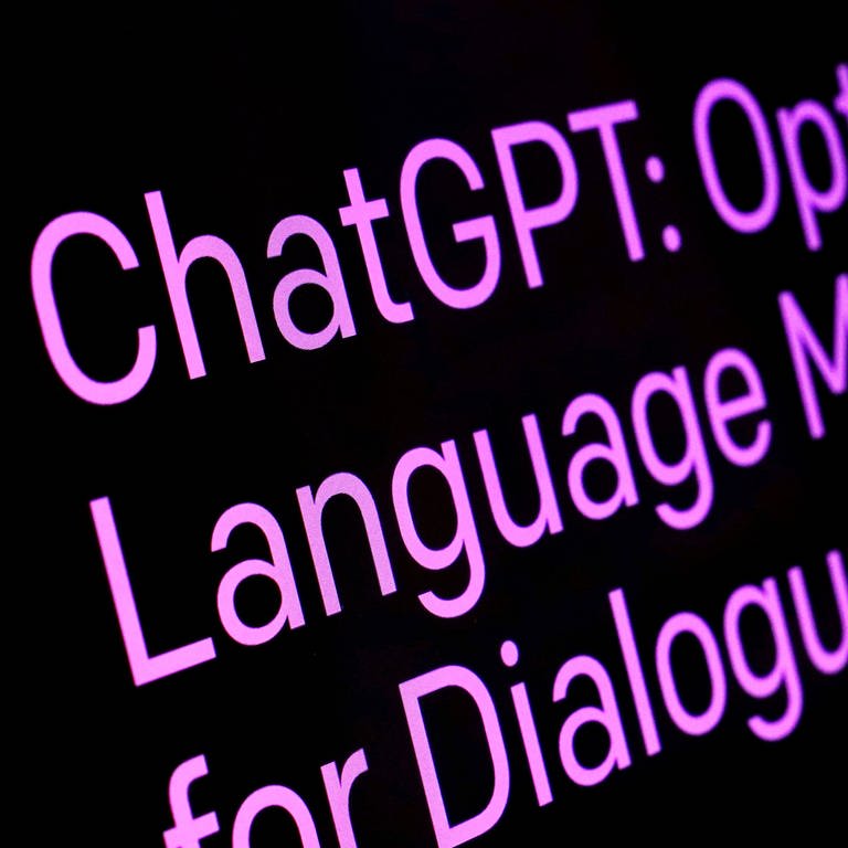 Ein Text von der ChatGPT-Seite der OpenAI-Website. (Foto: dpa Bildfunk, picture alliance/dpa/AP | Richard Drew)