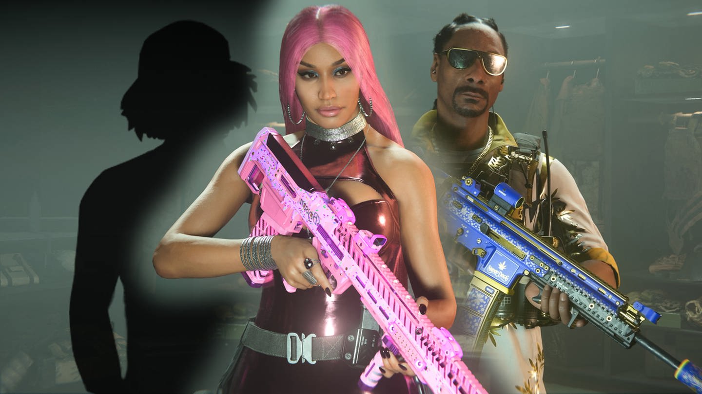 In der kommenden Season 05 von Call of Duty: Modern Warfare 2 und Warzone wird Nicki Minaj zusammen mit Snoop Godd und 21 Savage spielbar sein (Foto: SWR DASDING, Activision Publishing, DASDING (Fotomontage))