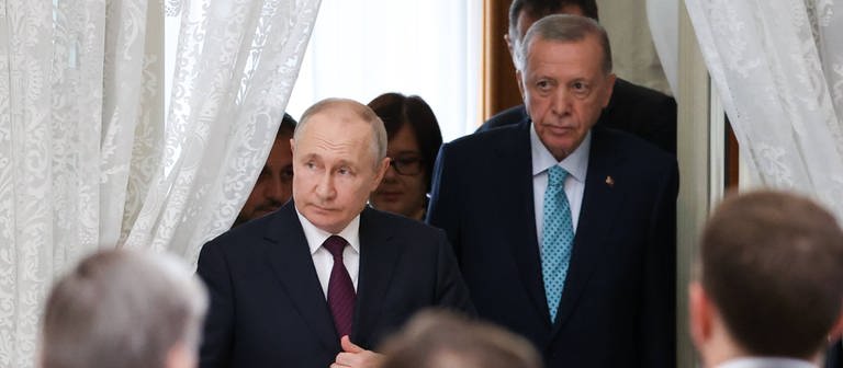 Putin und Erdogan haben sich wegen des Getreideabkommens getroffen. (Foto: IMAGO, IMAGO / ITAR-TASS)