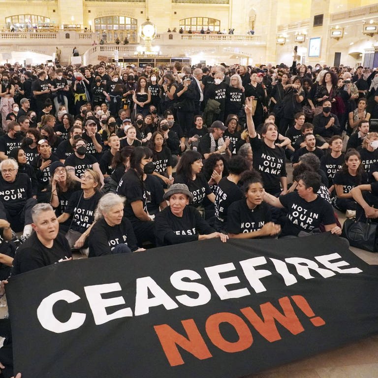 Ceasefire Demo New York (Foto: IMAGO, IMAGO / Kyodo News)