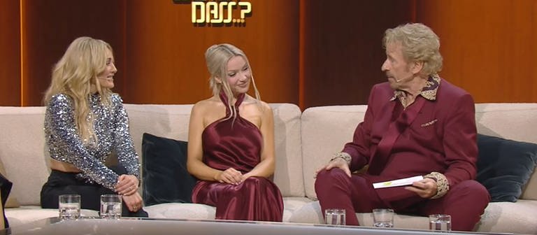 Bei "Wetten, dass...?" haben sich TV-Moderator Thomas Gottschalk und Rapperin Shirin David in die Haare gekriegt. (Foto: ZDF)