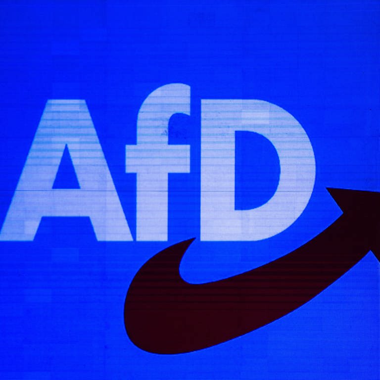 AfD Logo auf Leinwand (Foto: IMAGO, Symbolbild: IMAGO / Funke Foto Services)