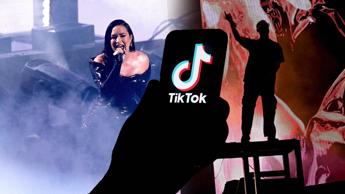 TikTok: In der Social Media App kann man ab sofort auch von Deutschland aus Tickets für Konzerte und Co. kaufen. (Foto: SWR DASDING, IMAGO, IMAGO / MediaPunch; IMAGO / Starface; IMAGO / NurPhoto; DASDING (Fotomontage))