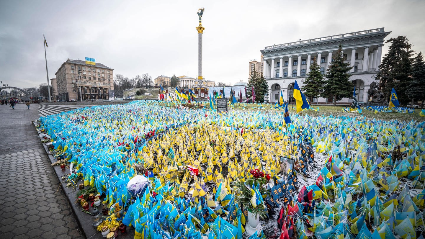 Der Platz der Unabhängigkeit in der ukrainischen Hauptstadt Kiew: Die Bundesregierung will die Schweibweise der Stadt in Kyjiw ändern. (Foto: IMAGO, IMAGO / Andreas Stroh)