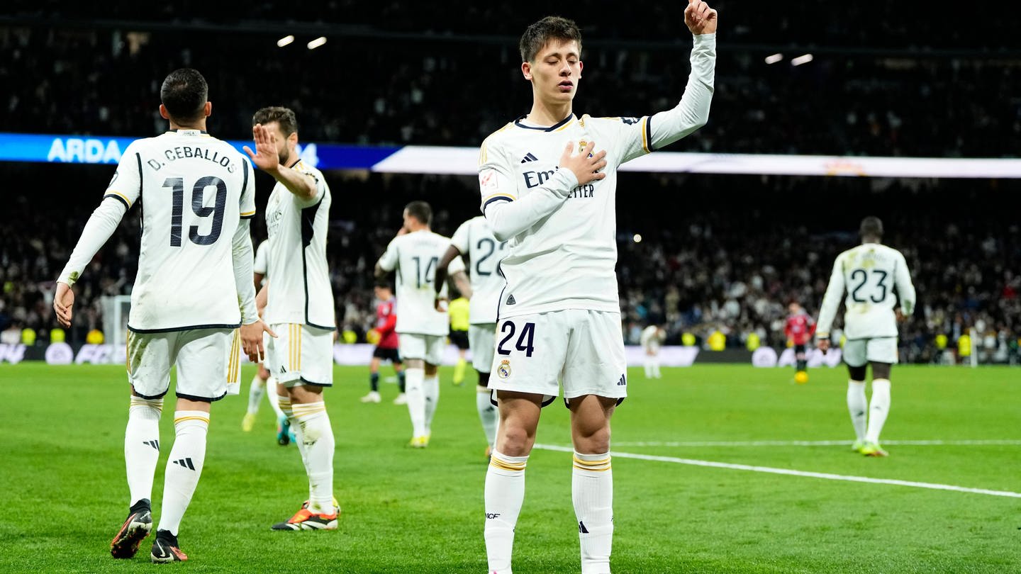 Real Madrid hat am Sonntagabend in der Liga mit 4:0 gegen Celta Vigo gewonnen. Der 19-jährige Arda Güler feierte seine Tor-Premiere. (Foto: IMAGO, IMAGO / NurPhoto)