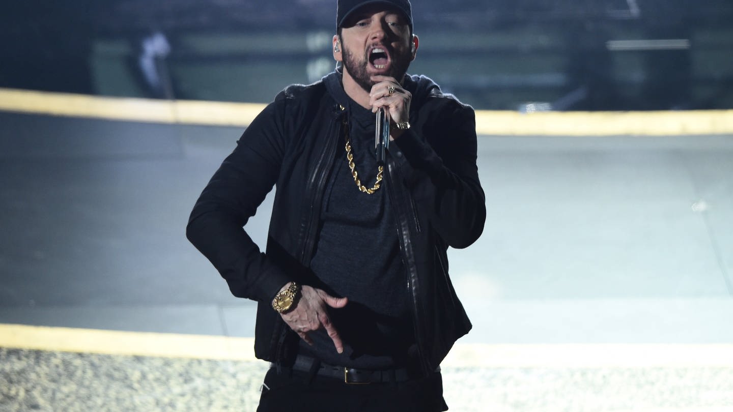 Eminem bei einem Auftritt (Foto: dpa Bildfunk, picture alliance/dpa/Invision | Chris Pizzello)