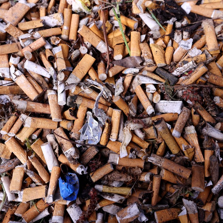 Die belgische Stadt Ath sammelt Zigarettenstummel, um sie zu recyclen. (Foto: dpa Bildfunk, picture alliance/dpa | David Young)