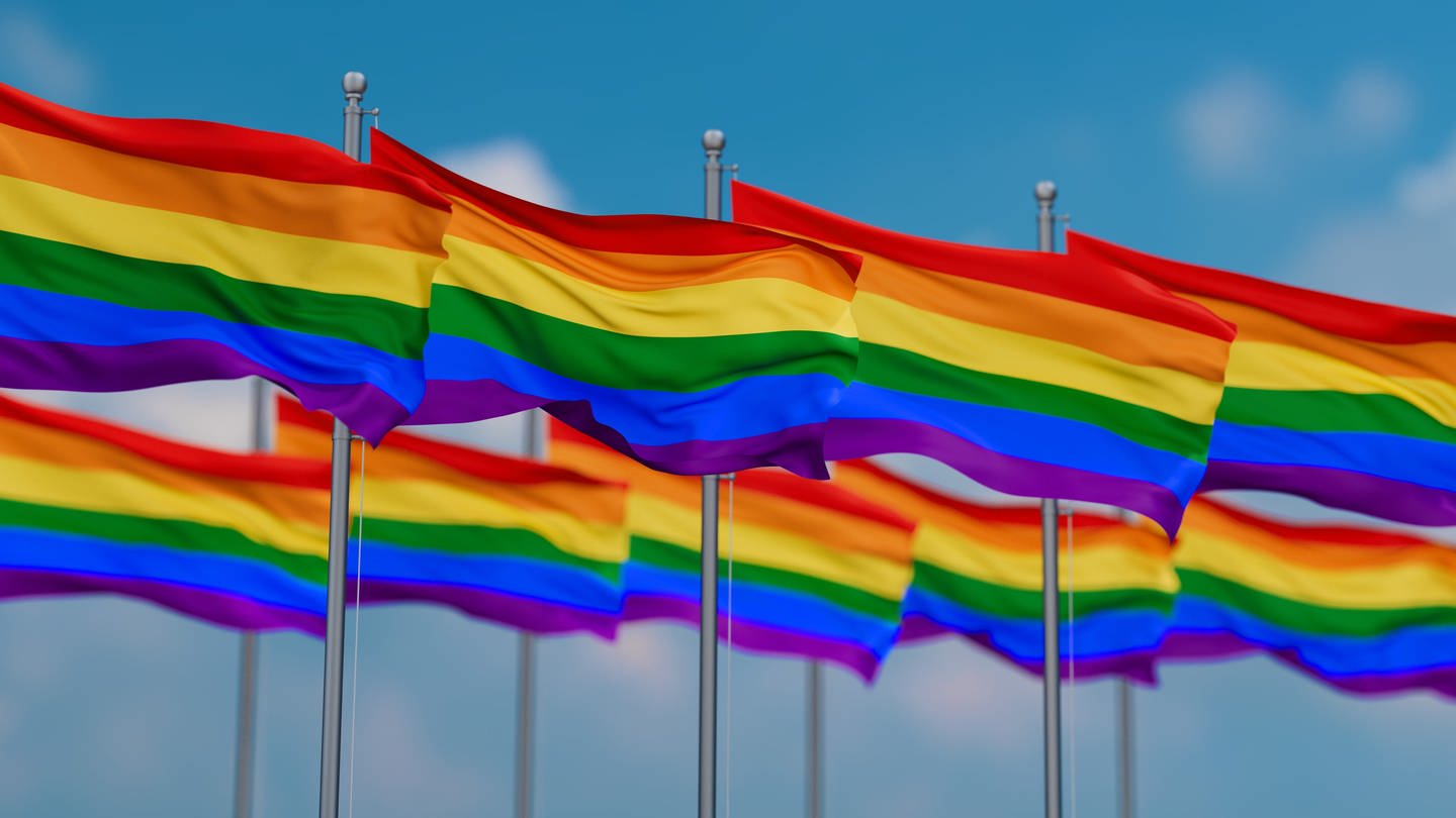 Symbolbild LGBTQ-Flaggen. (Foto: IMAGO, IMAGO / Pond5 Images)