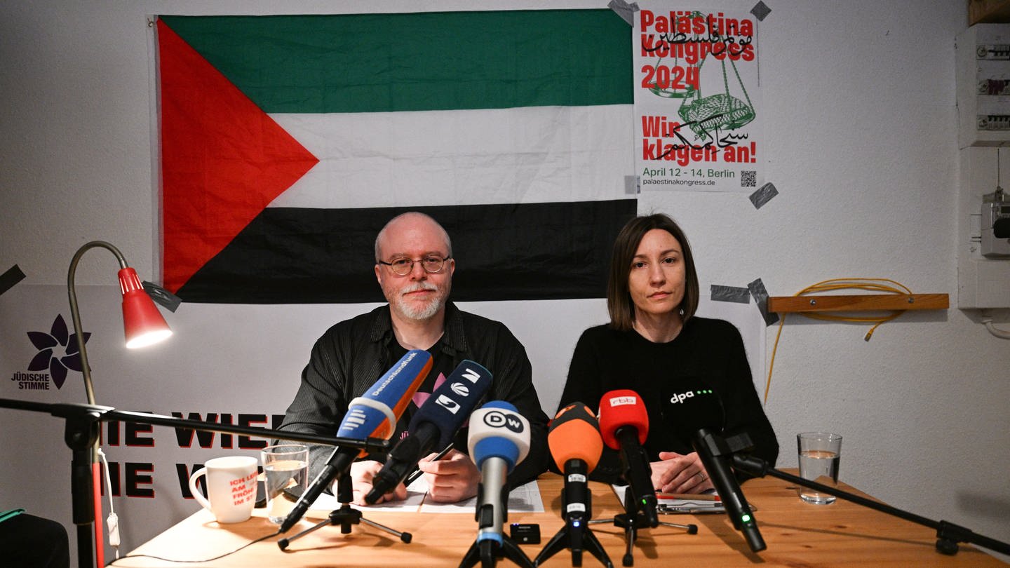 Palästina-Kongress: In Berlin finden am Wochende Präsentationen, Panel Talks und Workshops statt. (Foto: dpa Bildfunk, Sebastian Gollnow)