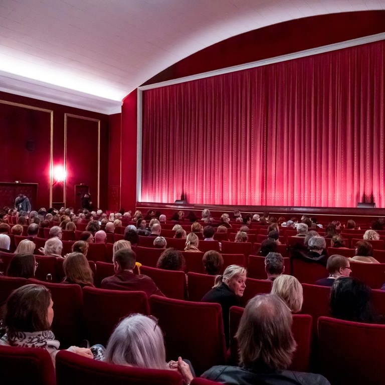 Symbolbild Filmfestival: In einem Kinosaal sitzen Zuschauer und blicken in Richtung Leinwand (Foto: dpa Bildfunk, picture alliance/dpa | Daniel Vogl)