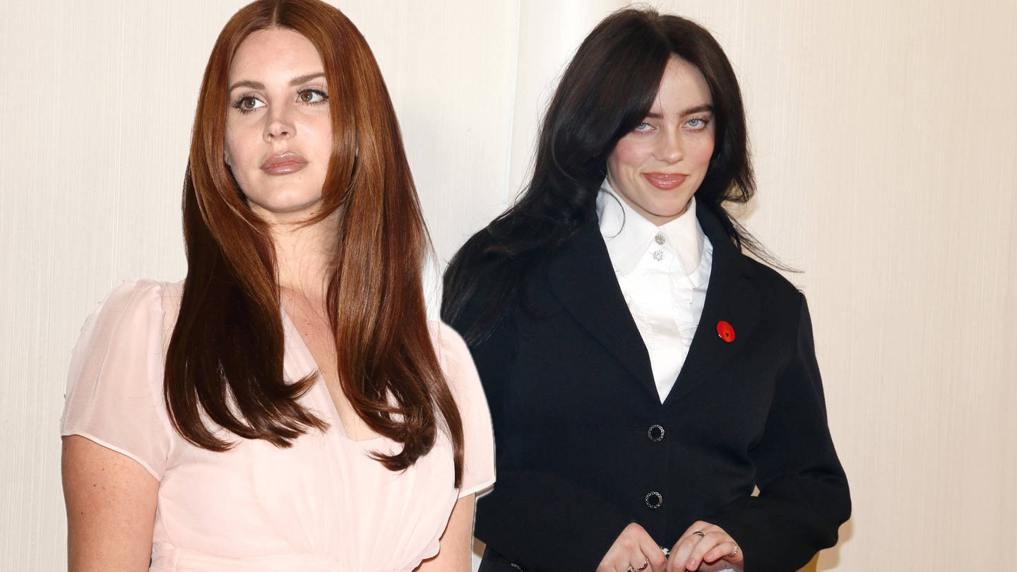 Eine Fotocollage von Lana Del Rey (links) und Billie Eilish (rechts). (Foto: IMAGO, Collage SWR: IMAGO / Landmark Media / Avalon.red)