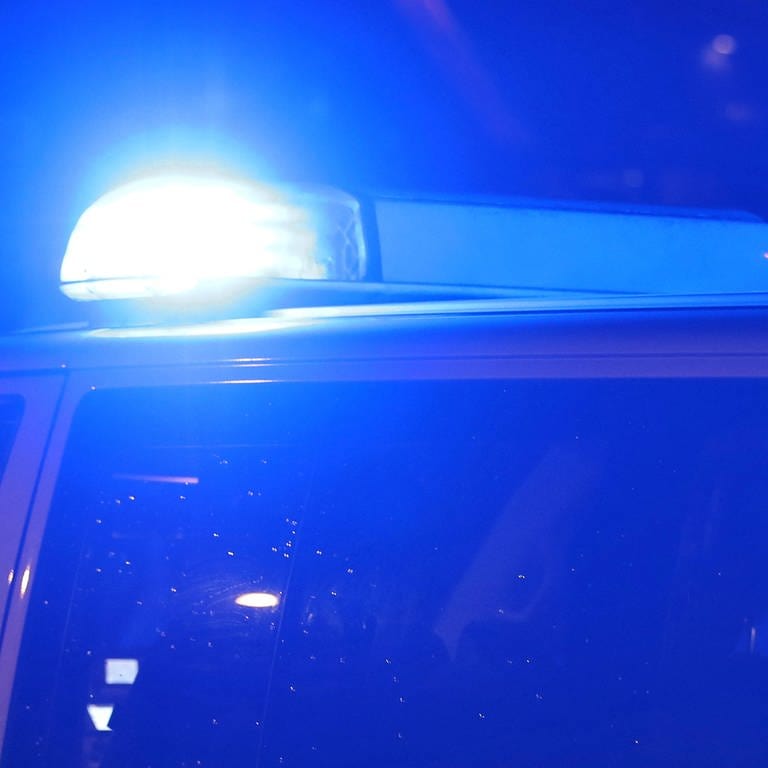 Blaulicht eines Polizeiautos bei Nacht (Foto: IMAGO, Maximilian Koch)