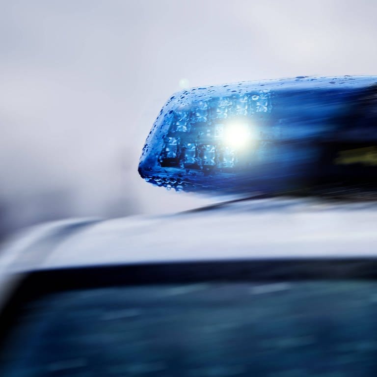 IMAGO  Fotostand (Foto: IMAGO, Blaulicht eines Polizei-Streifenwagens (Symbolbild))