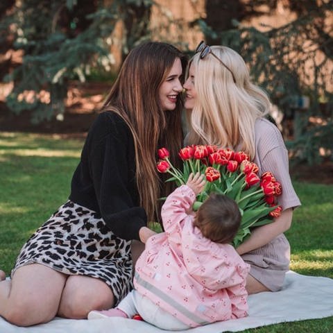 Ina und Vanessa von Coupleontour feiern gemeinsam mit ihrer Tochter Muttertag.