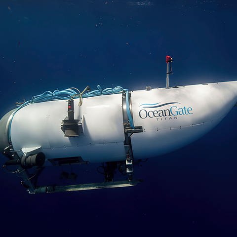 Das Tauchboot "Titan" des Unternehmens OceanGate Expeditions. Das Unternehmen stellt nach dem Unglück bei der "Titanic"-Erkundung im Atlantik die Fahrten ein. (Foto: dpa Bildfunk, picture alliance/dpa/OceanGate Expeditions/AP | -)