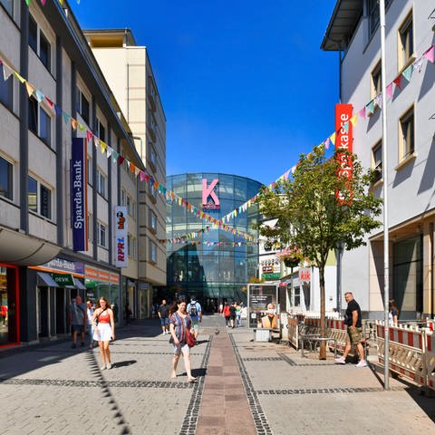 Die Fackelgasse in Kaiserslautern mit der Mall "K in Lautern".