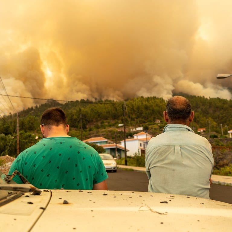 La Palma Waldbrand Flammen Rauch Insel Urlaub Ferieninsel Spanien spanisch (Foto: dpa Bildfunk, picture alliance/dpa/EUROPA PRESS | Europa Press)