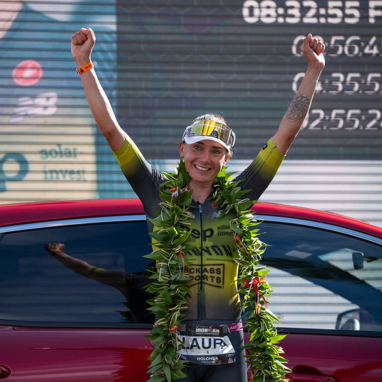 Laura Philipp Ironman 2023 Hawaii Platz drei 3 Bronze Bronze-Medaille (Foto: IMAGO, IMAGO / Beautiful Sports / Nagel)