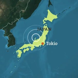 Im Norden von Japan gab es ein heftiges Erdbeben. Es wird vor Tsunamis gewarnt. (Foto: ard-foto s1, ARD-aktuell)