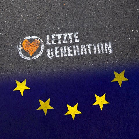 Die Letzte Generation will bei der Europawahl mitmachen, um ins EU-Parlament einzuziehen. (Foto: SWR DASDING, IMAGO, IMAGO / Manngold; IMAGO / Westend61; DASDING (Fotomontage))
