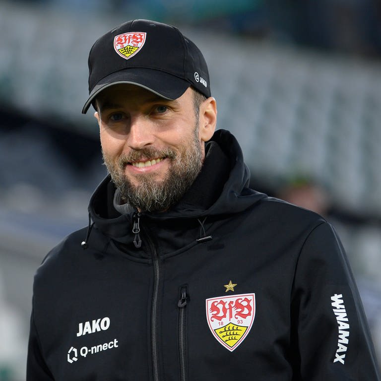 Sebastian Hoeneß, Chef-Trainer beim VfB Stuttgart (Foto: dpa Bildfunk, picture alliance/dpa | Swen Pförtner)