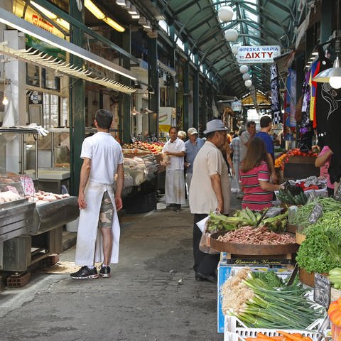 Markt in Griechenland, Thessaloniki (Foto: IMAGO, Copyright: xBaloncicix Panthermedia28210808.jpg)
