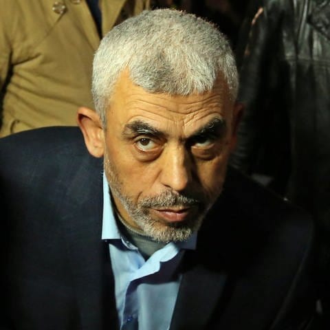 Archivbild: Der Chef der Hamas in Gaza, Jihia al-Sinwar, bei einer Gedenkveranstaltung 2017.