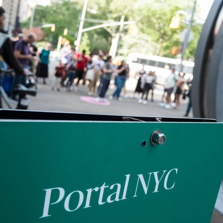 Ein Video-Portal in New York.