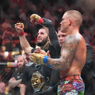 Islam Makhachev gewinnt einen heftigen UFC-Fight gegen Dustin "The Diamond" Poirier und bleibt damit Champion.
