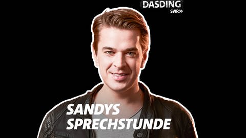 Alexander "Sandy" Franke auf dem Podcastcover von Sandys Sprechstunde von DASDING