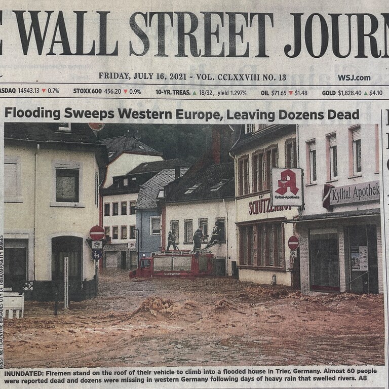 Sogar die Zeitung The Wall Street Journal druckte das Foto ab (Foto: DASDING)