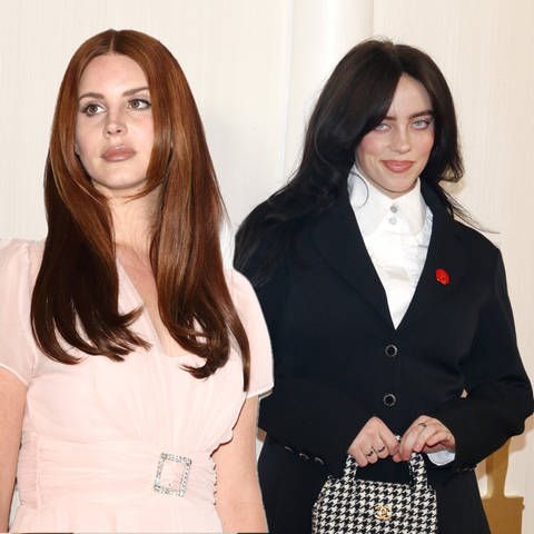 Eine Fotocollage von Lana Del Rey (links) und Billie Eilish (rechts).