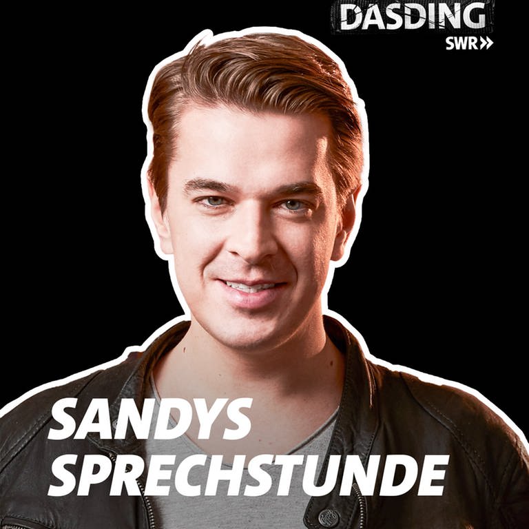 Alexander "Sandy" Franke auf dem Podcastcover von Sandys Sprechstunde von DASDING