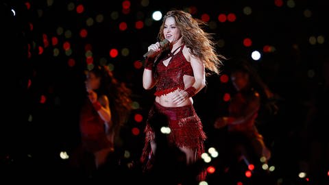 Shakira während der Super Bowl Halftime-Show